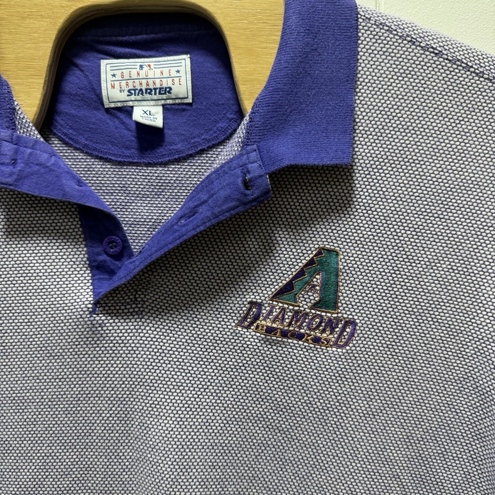 Vintage Starter Arizona Diamondbacks Polo Shirt Men's Size XL Logo MLB‎ 90s
